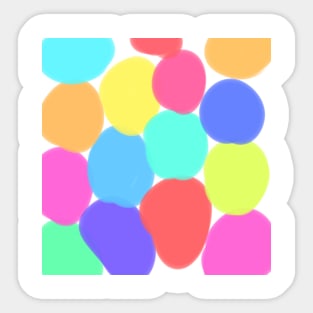 Colorful small circle art design Sticker